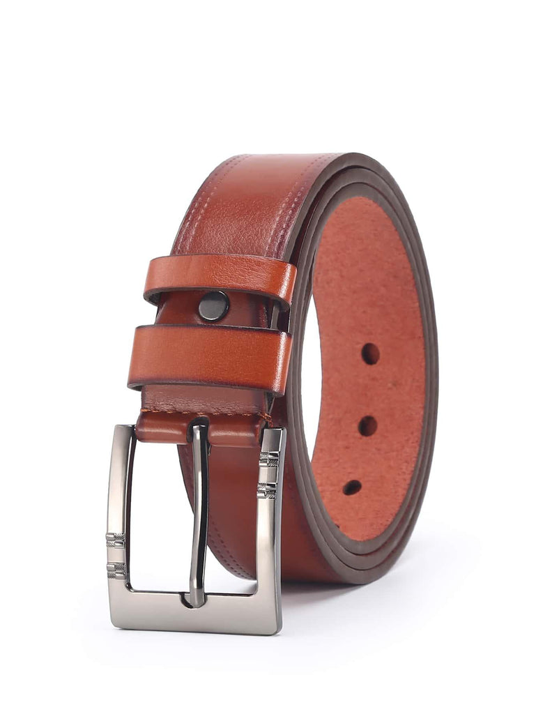 Men Metal Buckle Leather Belt - Men Belts & Suspenders one-size Constant Lavida